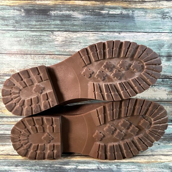 Steve Madden Jaffa Chelsea Boots Womens 7M Brown Suede Pull On Biker Moto Casual - Picture 7 of 12